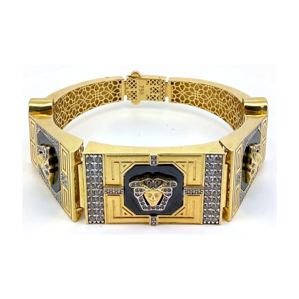 Pulsera brazalete medusa de oro 18k 20 cm